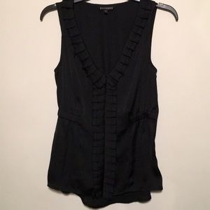 Express black satiny tunic style tank, size XS